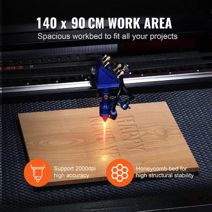130W 55" x 35" CO2 Laser Cutter