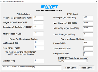 Swyft Servos