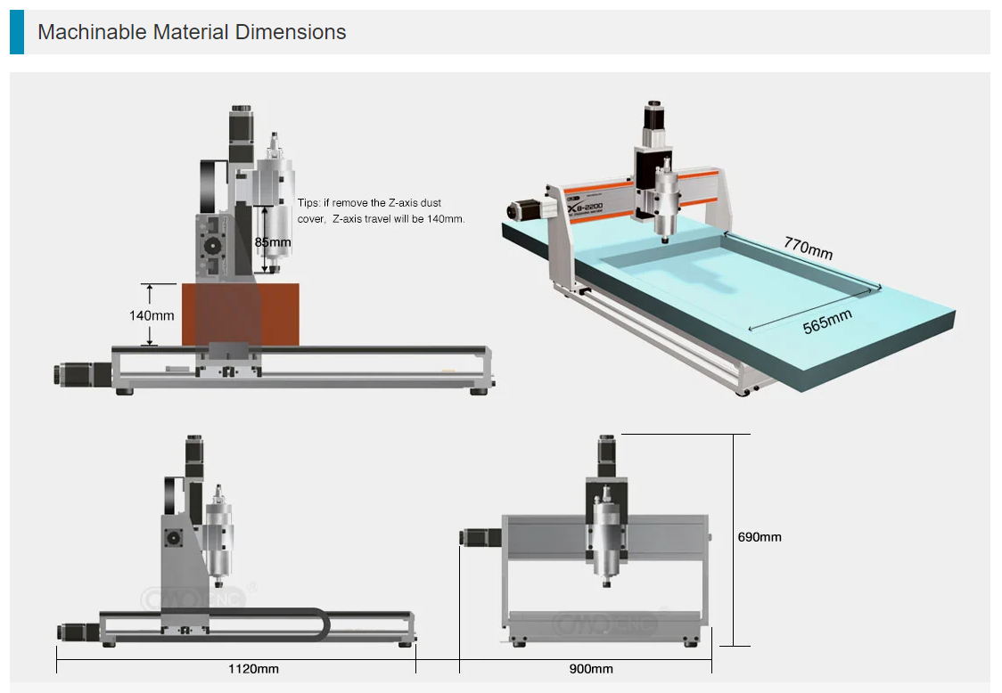 OMIO CNC (X8-2200L-USB 110V)